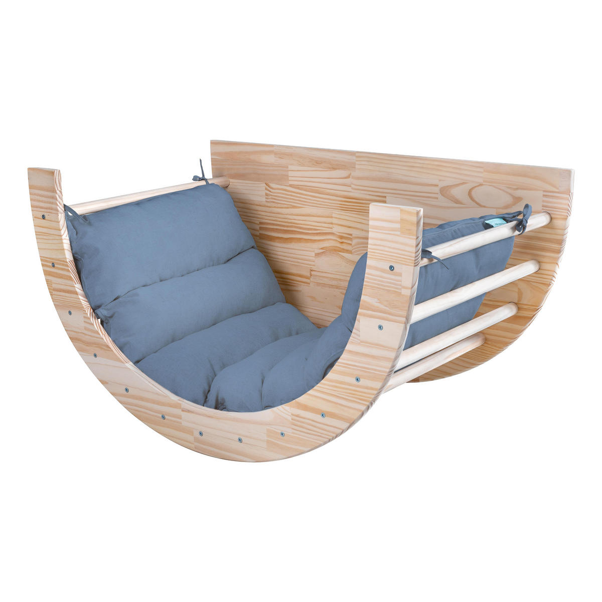 LEINEN-MATRATZE für Spielbogen blau FIT ARCH CUSHION - Blau, Textil (60/7/160cm) - RNT By Really Nice Things