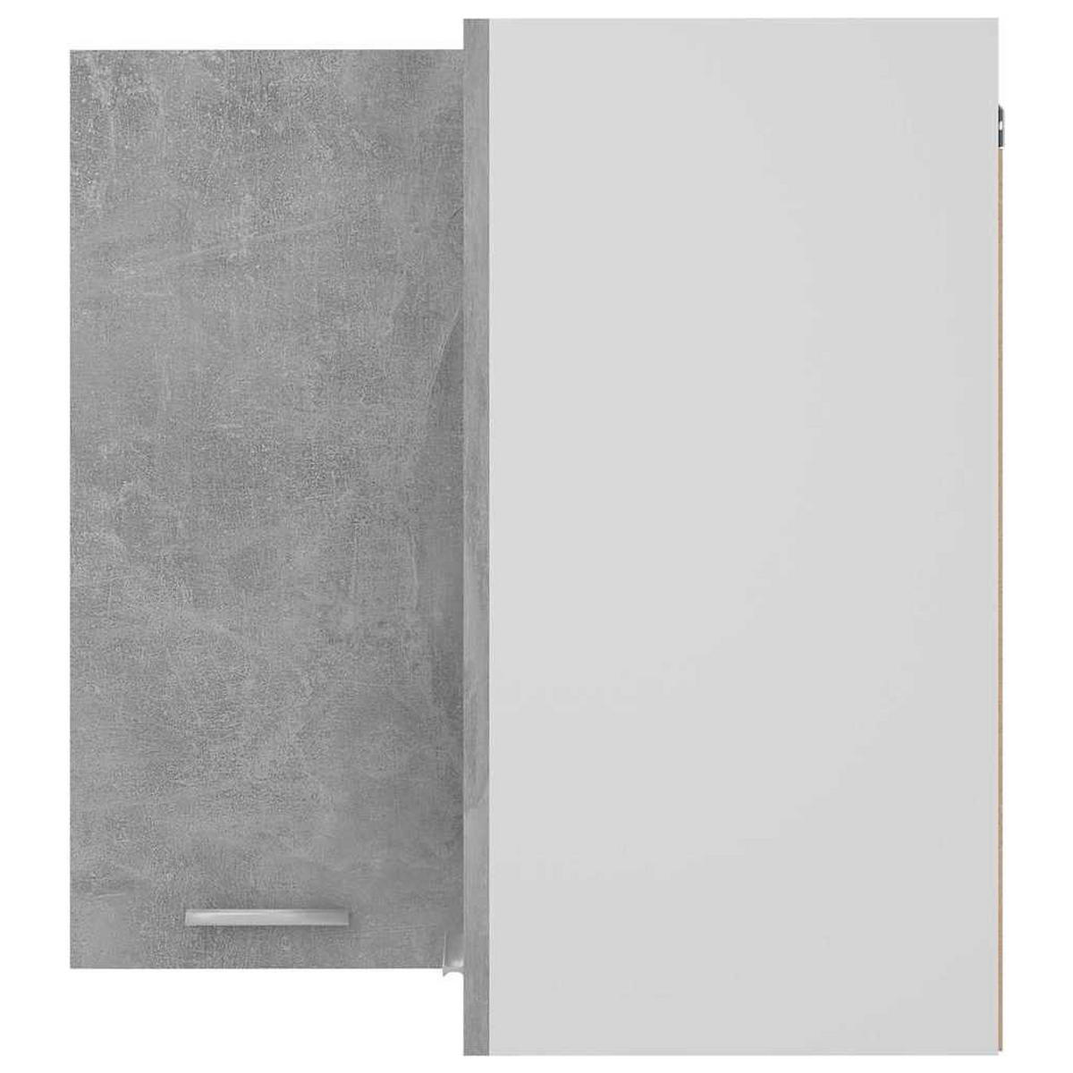 ECKHÄNGESCHRANK Betongrau 57/57/60 Cm Holzwerkstoff - Grau, Holzwerkstoff (57/60/57cm) - vidaXL
