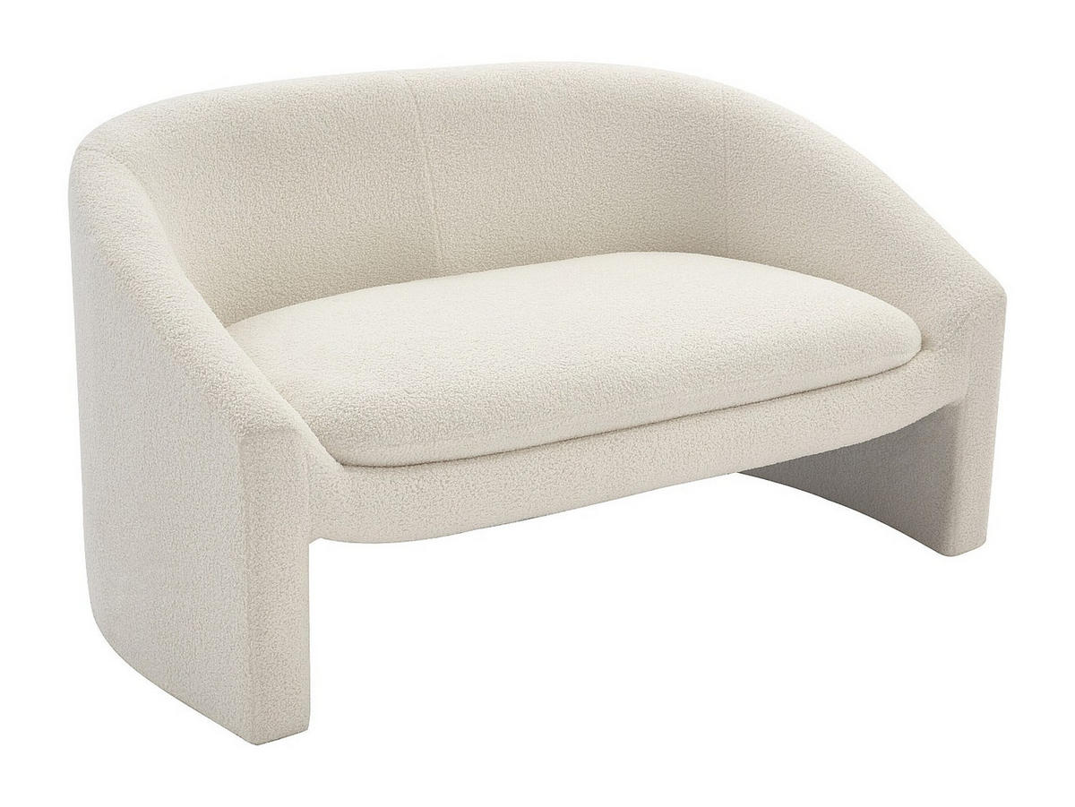 SOFA - 2 Personen - stoff - weiß Ossana - Weiß, Textil (137/74/74cm) - Vente-Unique