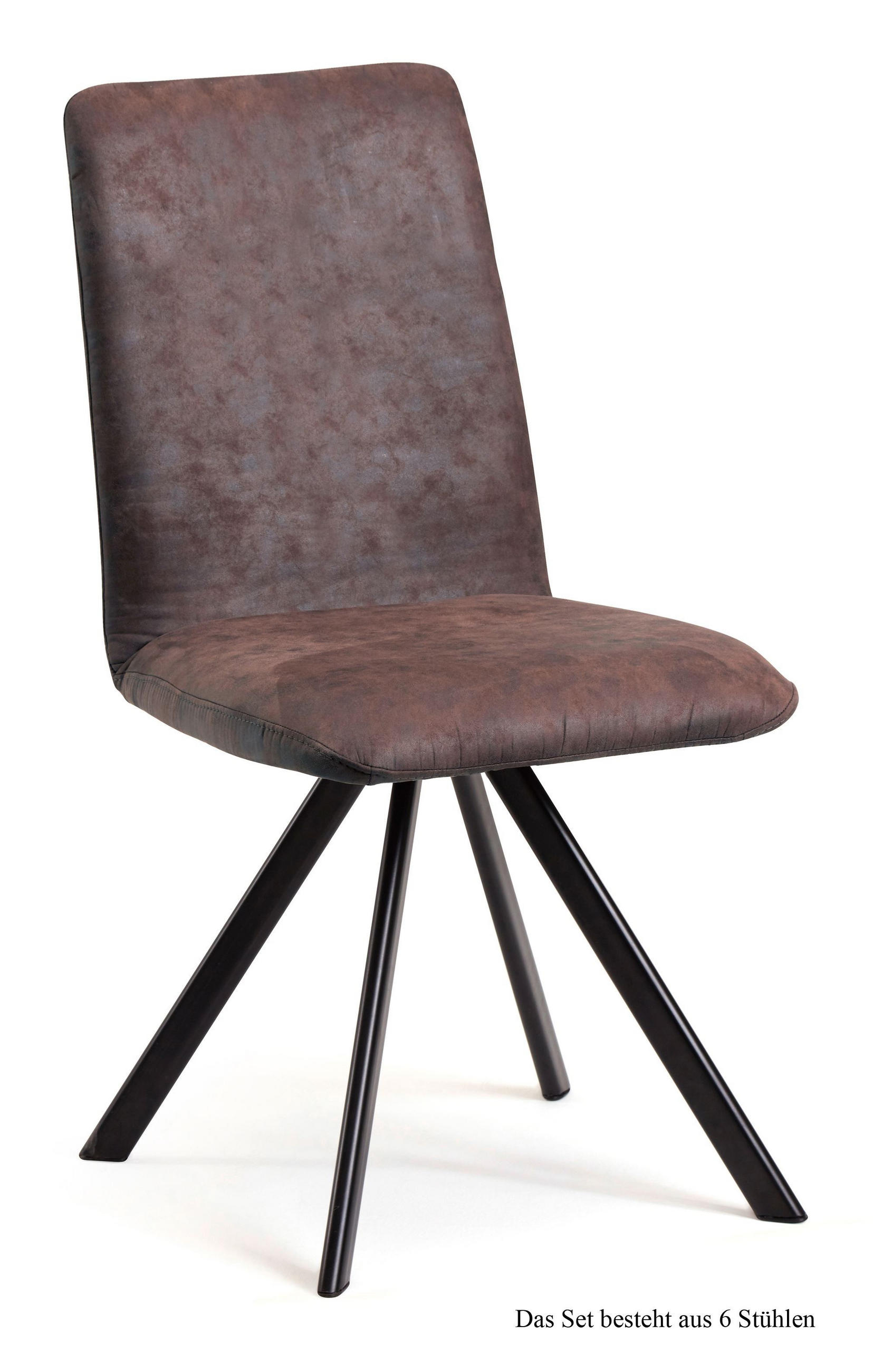 ESSZIMMERSTUHL drehbar (6er-Set) Denny 47x92x60 Schwarz/Braun - Schwarz/Braun, Kunststoff (60/92/47cm) - 58aufmkessel