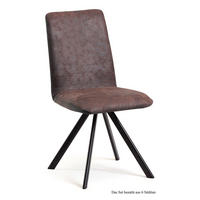 ESSZIMMERSTUHL drehbar (6er-Set) Denny 47x92x60 Schwarz/Braun - Schwarz/Braun, Kunststoff (60/92/47cm) - 58aufmkessel