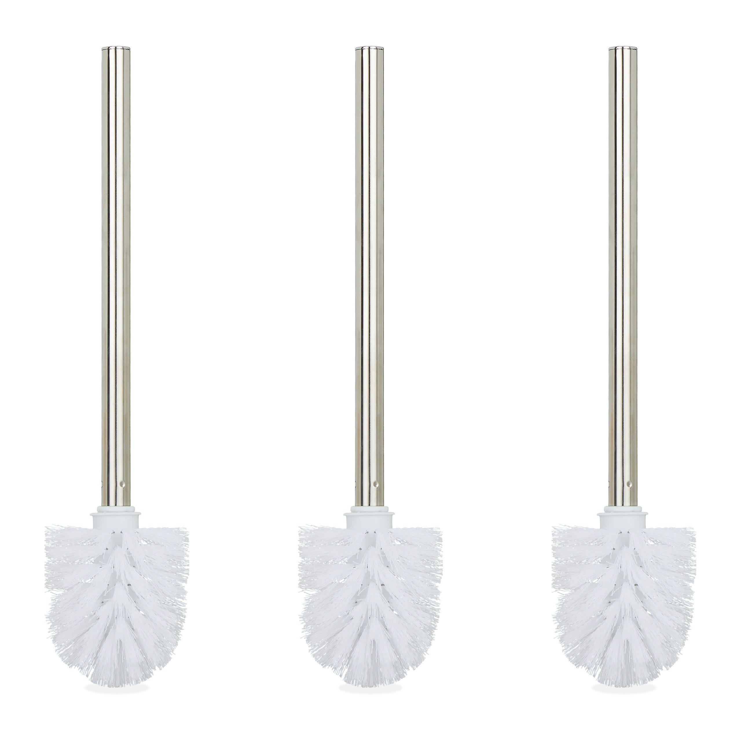 3XTOILETTENBÜRSTE - Multicolor, Kunststoff/Metall (8/35/8cm) - Relaxdays