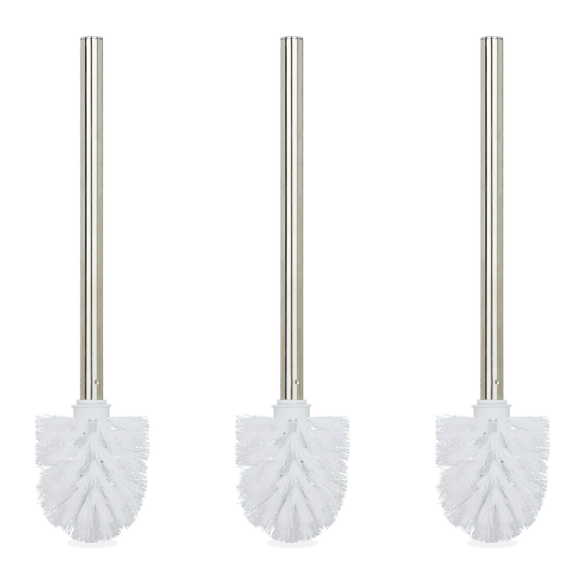 3XTOILETTENBÜRSTE - Multicolor, Kunststoff/Metall (8/35/8cm) - Relaxdays