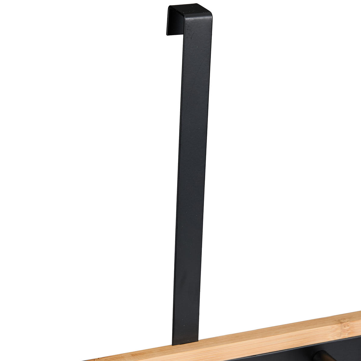 TÜRGARDEROBE - Schwarz, Holz/Metall (40/26/7.5cm) - Relaxdays