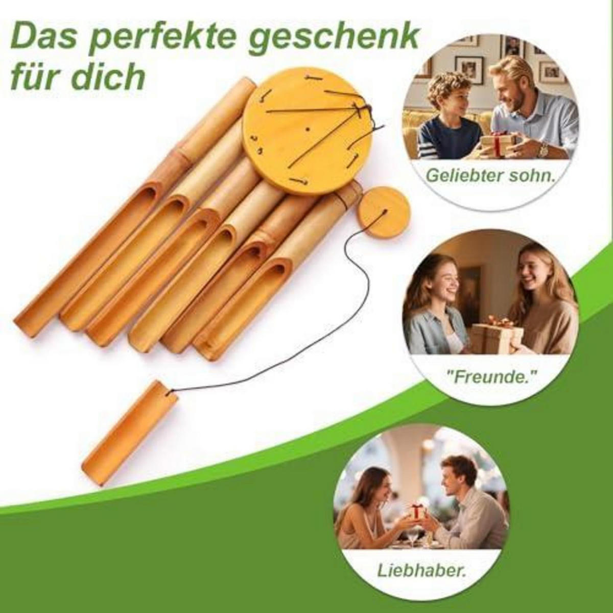 WINDSPIEL Bambus 38 cm - Braun, Naturmaterialien (38/18/38cm)
