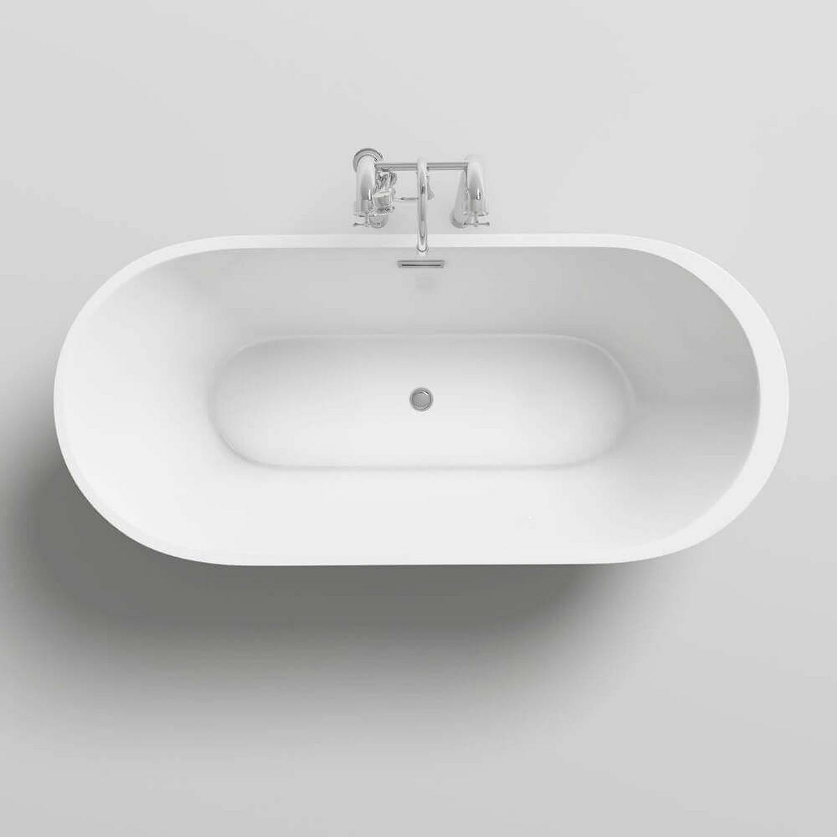 FREISTEHENDE Badewanne CODO - 170 x 80 cm Weiß - Weiß, Keramik (170/58/80cm) - Home Deluxe