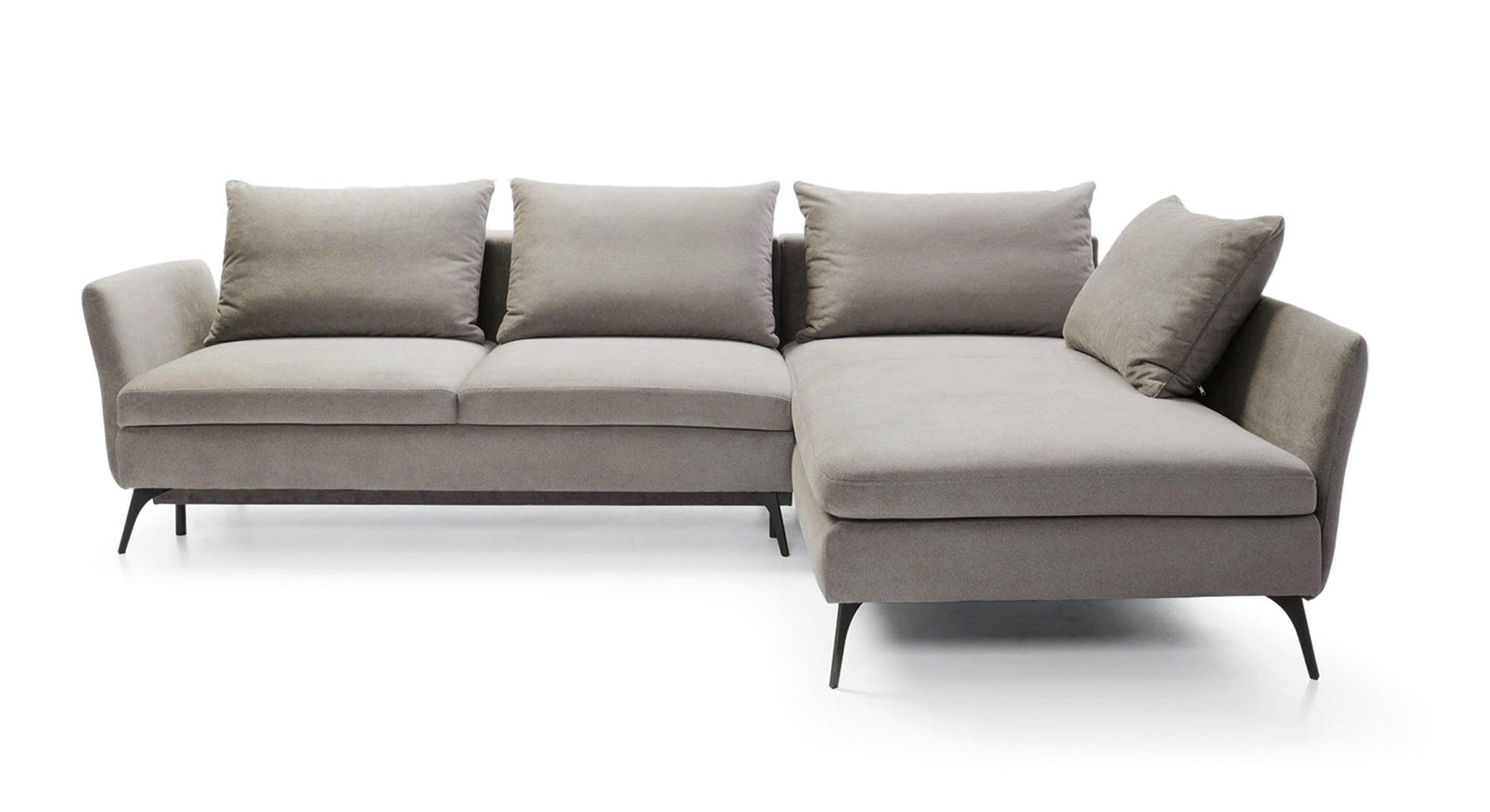 ECKSOFA Demisbal Hellgrau mit Bettkasten - Hellgrau, Textil (282/182cm) - Selsey