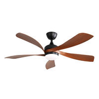 DECKENVENTILATOR DE-16179 52 Zoll, 3-Farben-LED dimmbar Schwarz - Schwarz, Kunststoff (131/131/35cm) - ComfortXL
