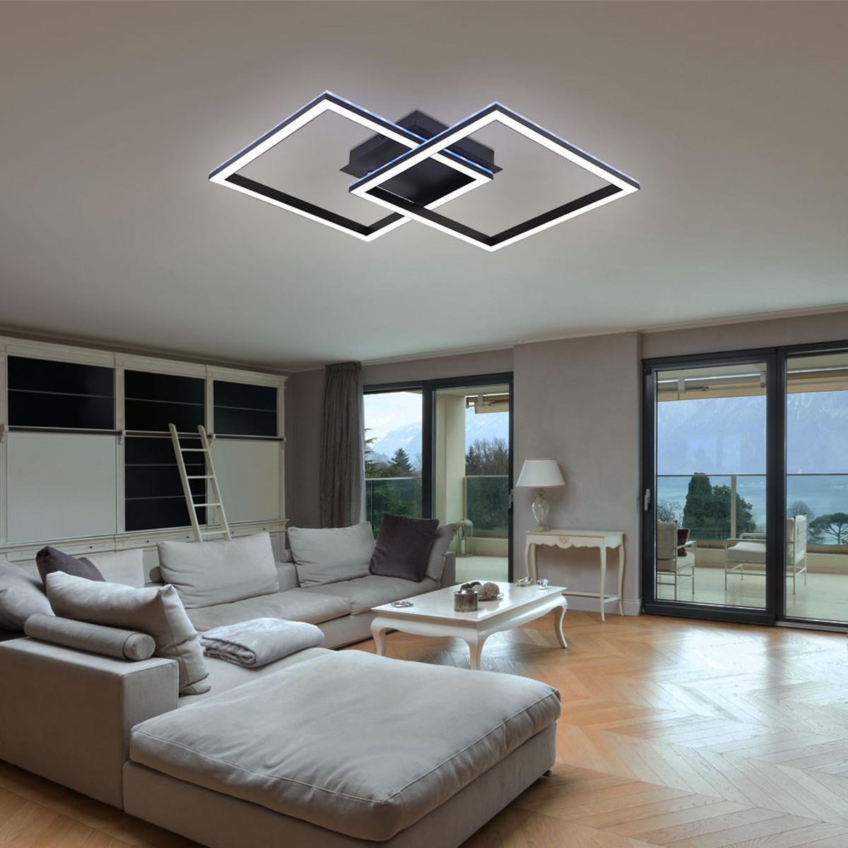 LED DECKENLEUCHTE JEPP Metall Schwarz - Schwarz, Metall (44/29.4/7.7cm)