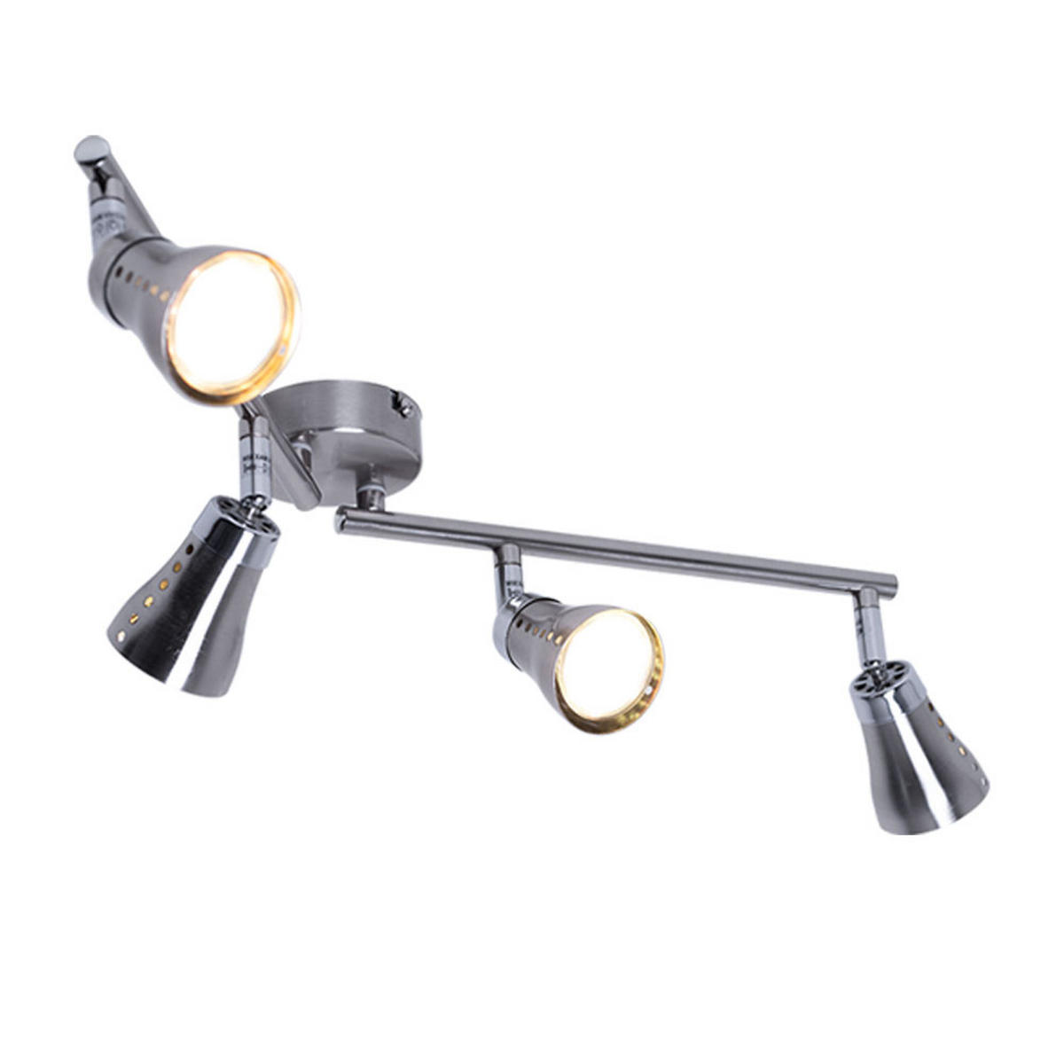 LED DECKENLEUCHTE GROSETTO Silber matt - Silberfarben, Metall (62.5/8/16cm) - Globo Lighting