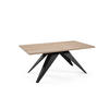 ESSTISCH Vento Davos Eiche trüffelbraun / Schwarz 160/260 / 90 / 76cm - Trüffeleichefarben/Schwarz, Holz/Holzwerkstoff (160/90/76cm) - Feldmann-Wohnen