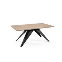 ESSTISCH Vento Davos Eiche trüffelbraun / Schwarz 160/260 / 90 / 76cm - Trüffeleichefarben/Schwarz, Holz/Holzwerkstoff (160/90/76cm) - Feldmann-Wohnen