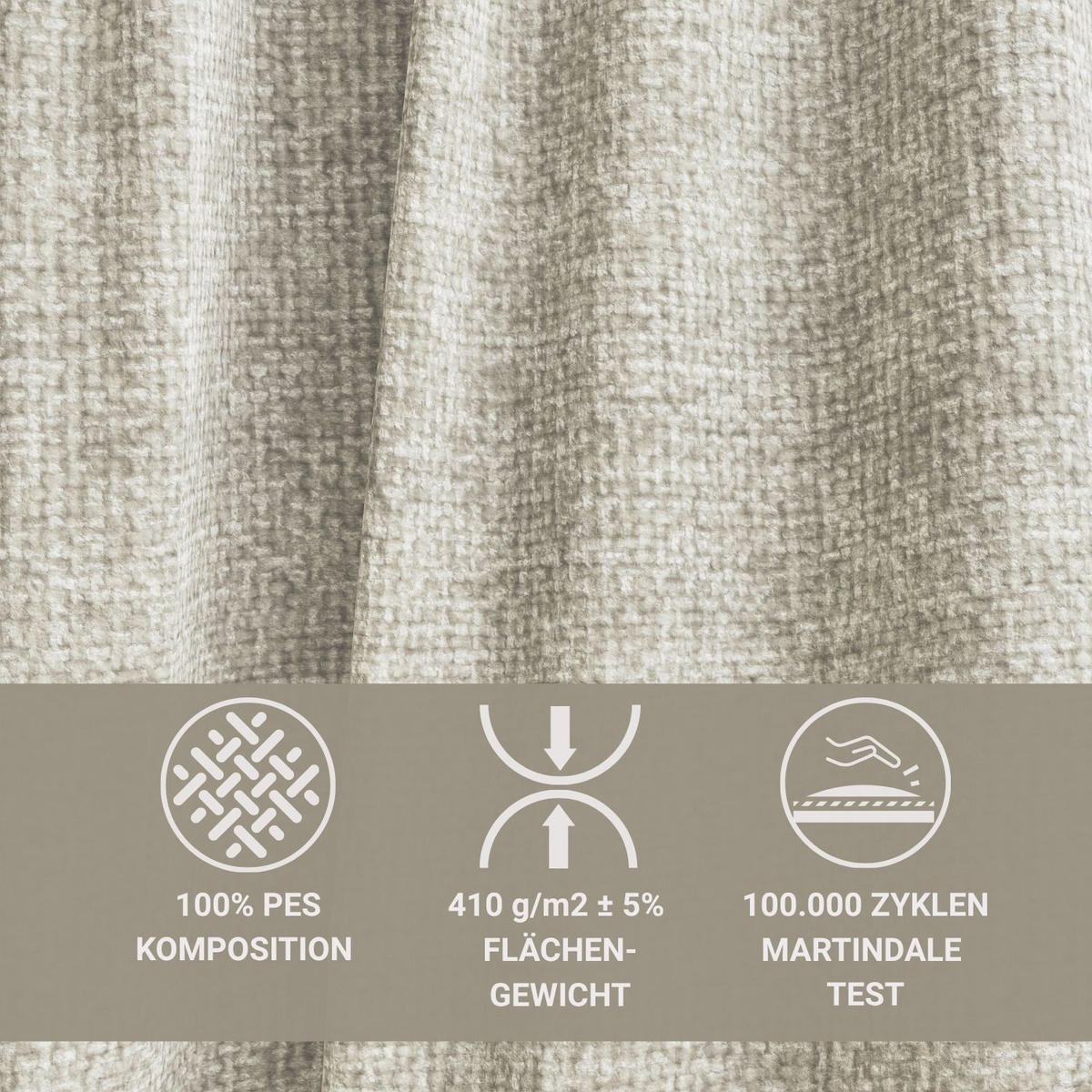 POLSTERBETT Maumere Beige 160/200 cm im Chenille-Stoff - Beige/Schwarz, Holz/Holzwerkstoff (160/200cm) - Maison de Reve