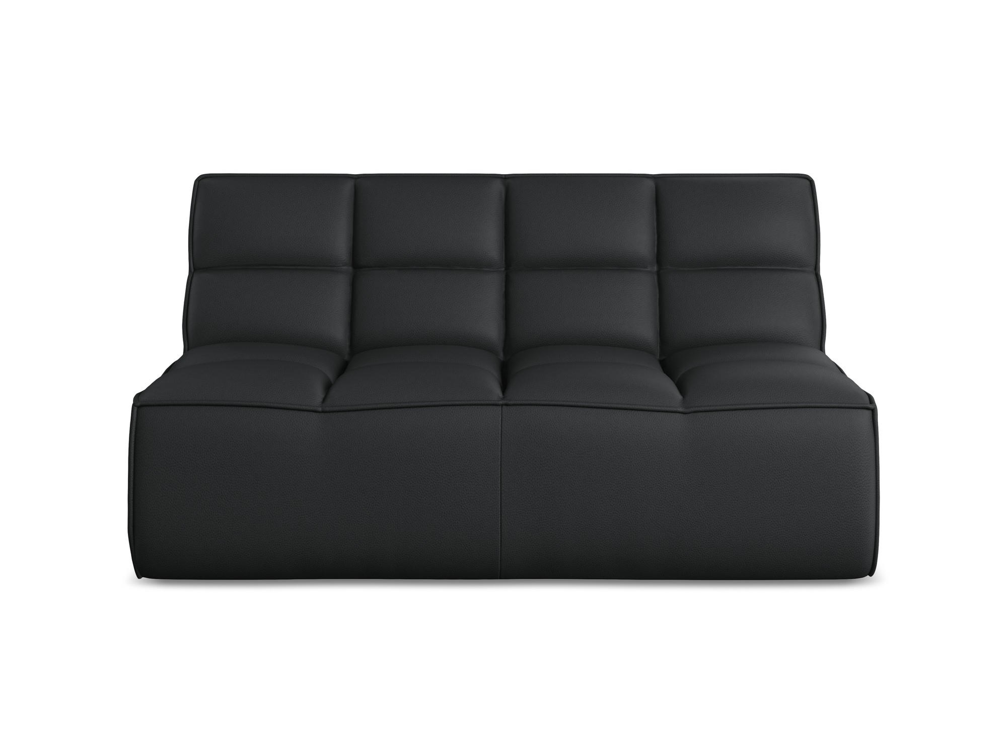 2-SITZER-SOFA Kunstleder Schwarz - Schwarz/Grau, Leder/Kunststoff (160/75/93cm) - Makamii