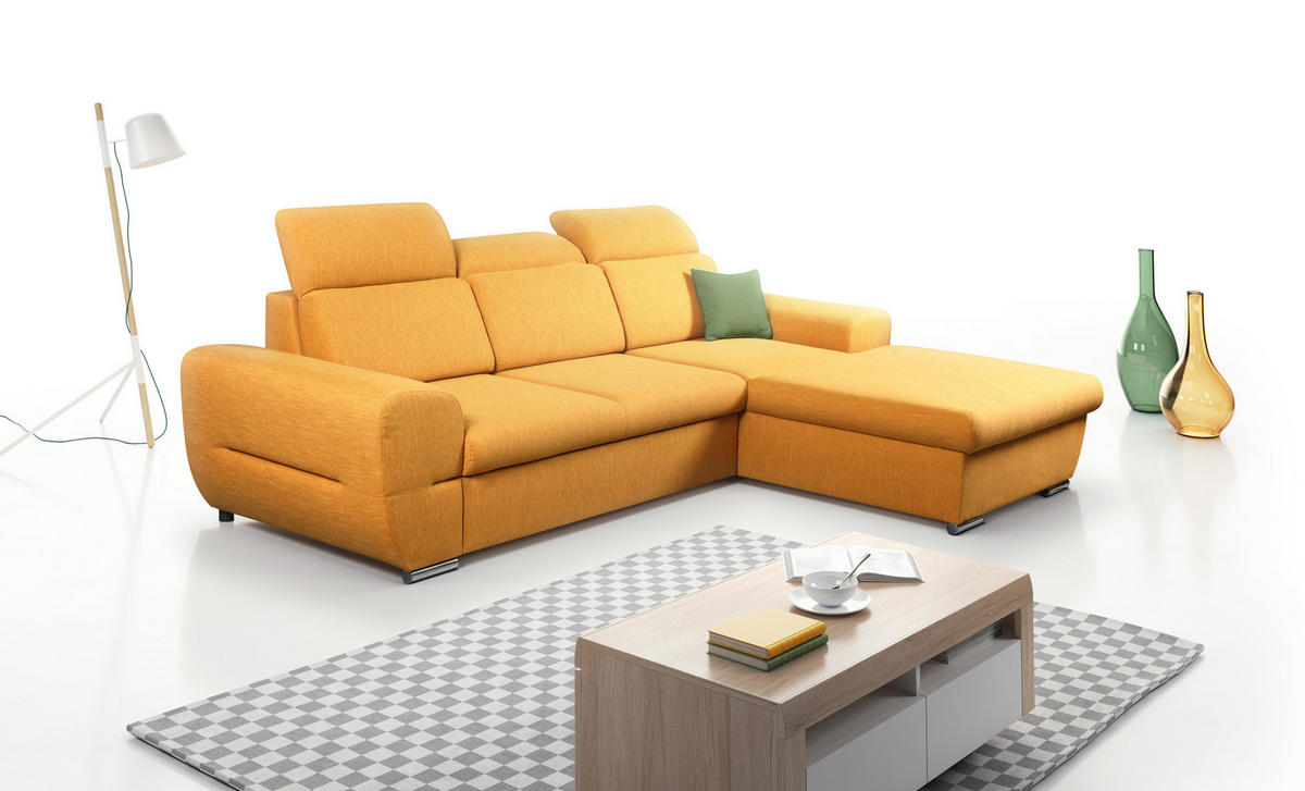 ECKSOFA - FRENSO - Rechts, Blau (Ronda 79) - Blau, Holzwerkstoff (281/183cm) - Möblo