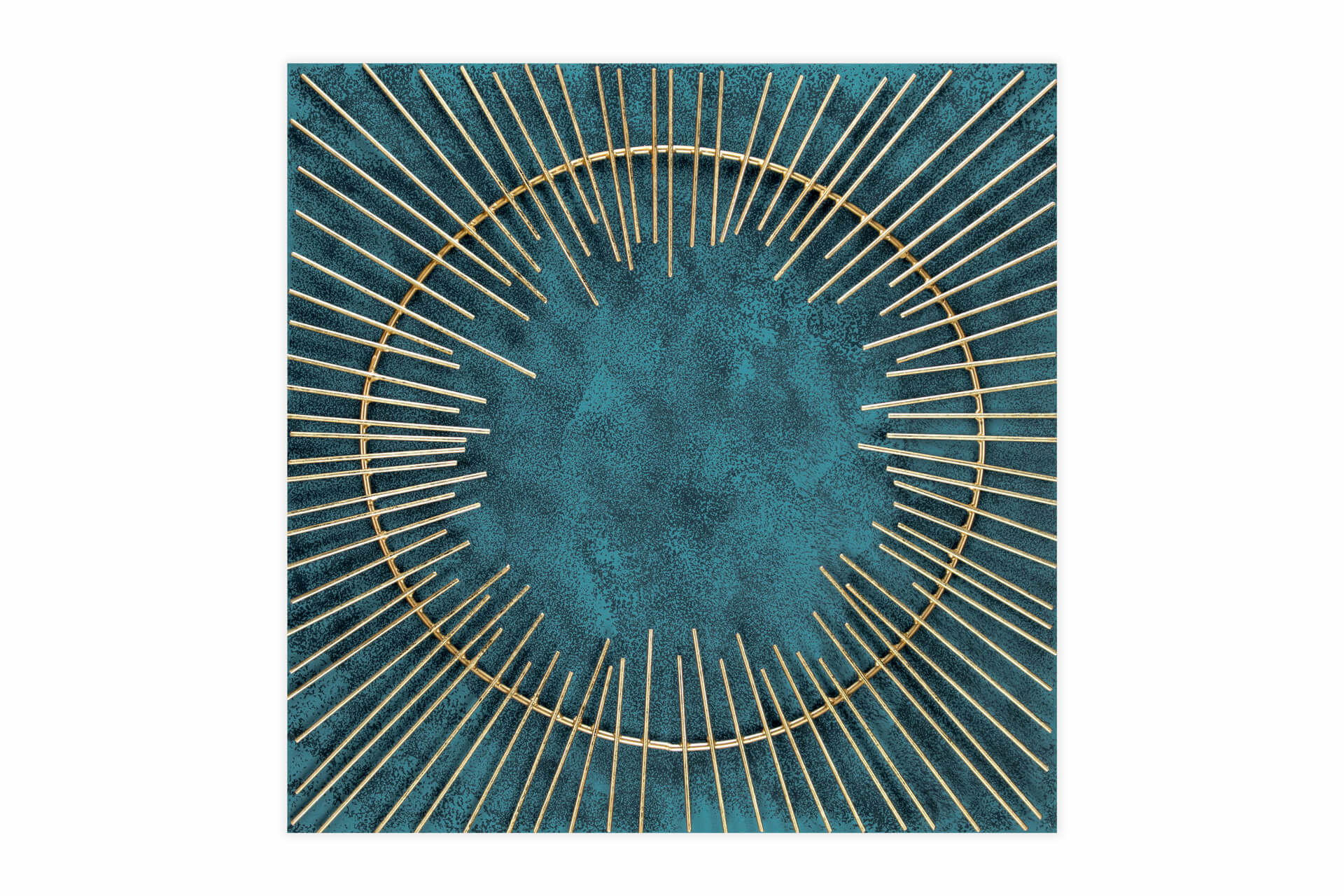 WANDDEKO Blau 60/60 cm - Blau, Metall (3/60/3cm) - KUNSTLOFT