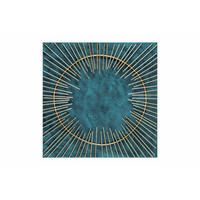 WANDDEKO Blau 60/60 cm - Blau, Metall (3/60/3cm) - KUNSTLOFT