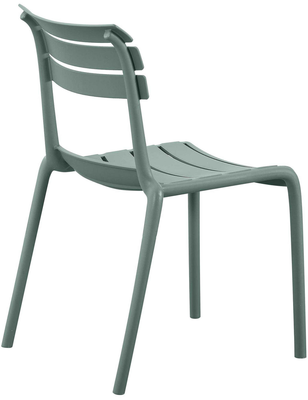 GARTENSTUHL Oskar 49x59x82cm Kunststoff Oliv Stapelstuhl - Olivgrün, Kunststoff (49/82/59cm) - DELUKE