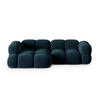 ECKSOFA links Loretto aus Samt petrol 3 Sitzplätze - Petrol, Textil (147/250cm) - Cosmopolitan Design