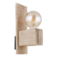 WANDLEUCHTE Holzoptik Braun - Braun, Holz (9/30/16.5cm)