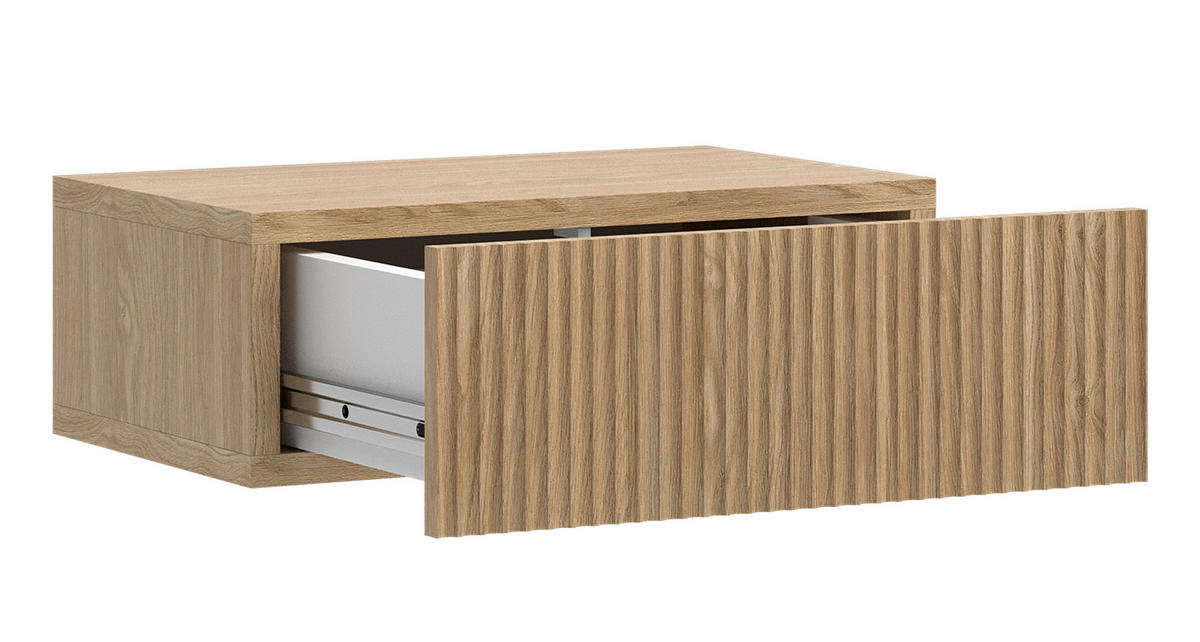 NACHTKONSOLE Nolie Eichenholzoptik mit Schublade 50 cm - Eichefarben, Holzwerkstoff (50/17/31.6cm) - Selsey