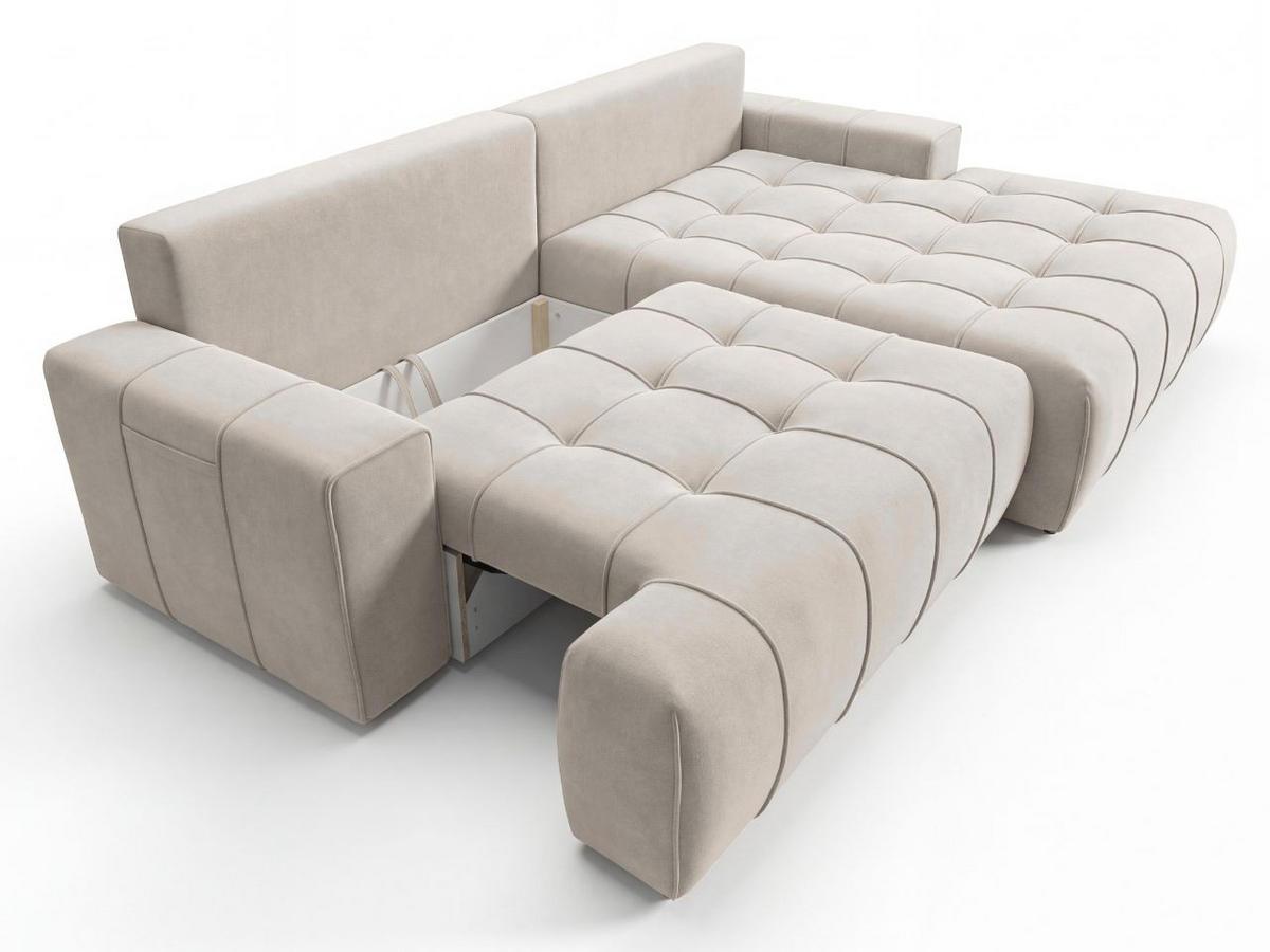 ECKSOFA Tulio Beige Rechts - Beige, Holz/Textil (165/270cm) - Graingold