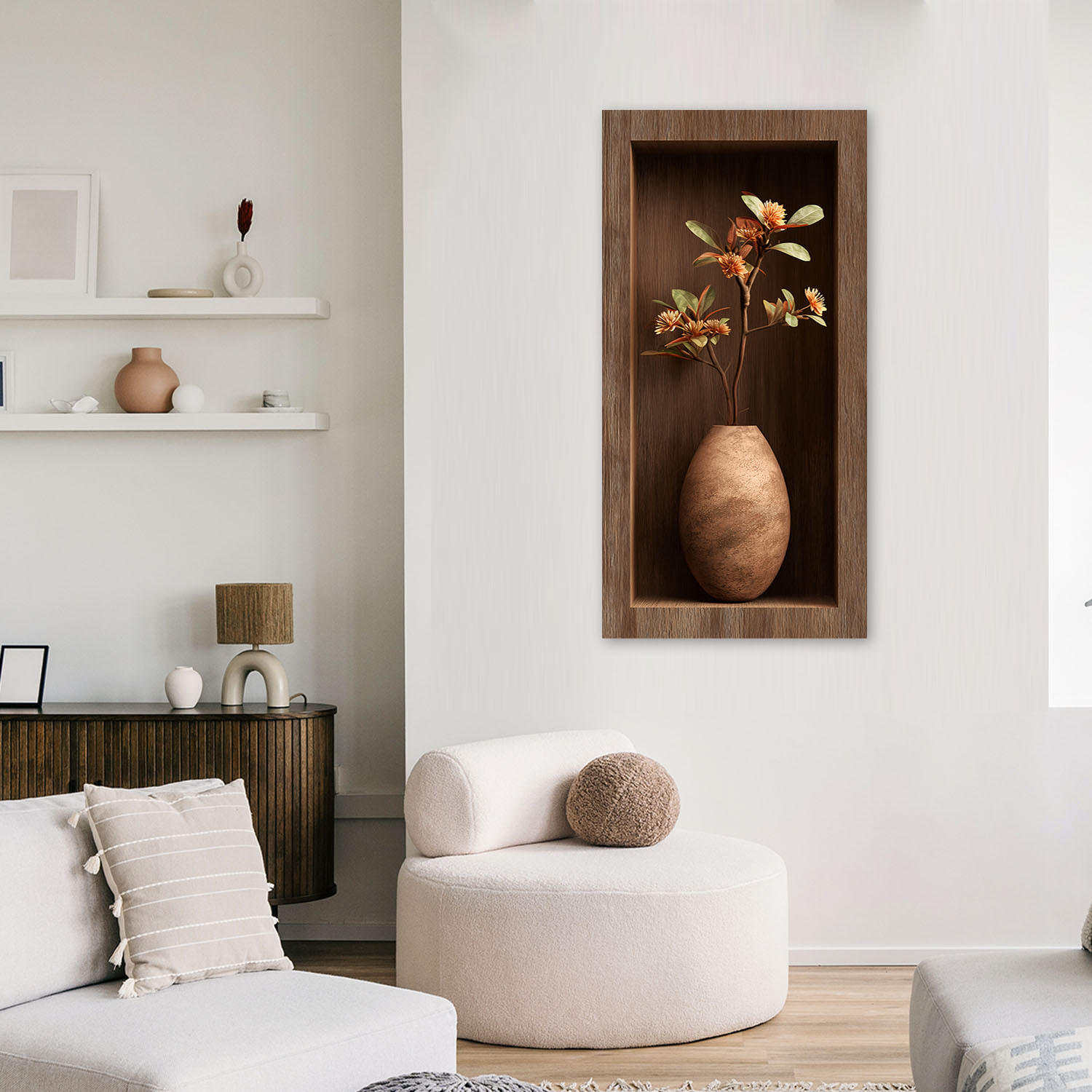 Thumbnail - Feeby Leinwandbild, Braun, Textil, Baum/Pflanze/Natur, Rechteckig, 40x80 cm, Bilder und Zubehör, Wandbilder, Leinwandbil...