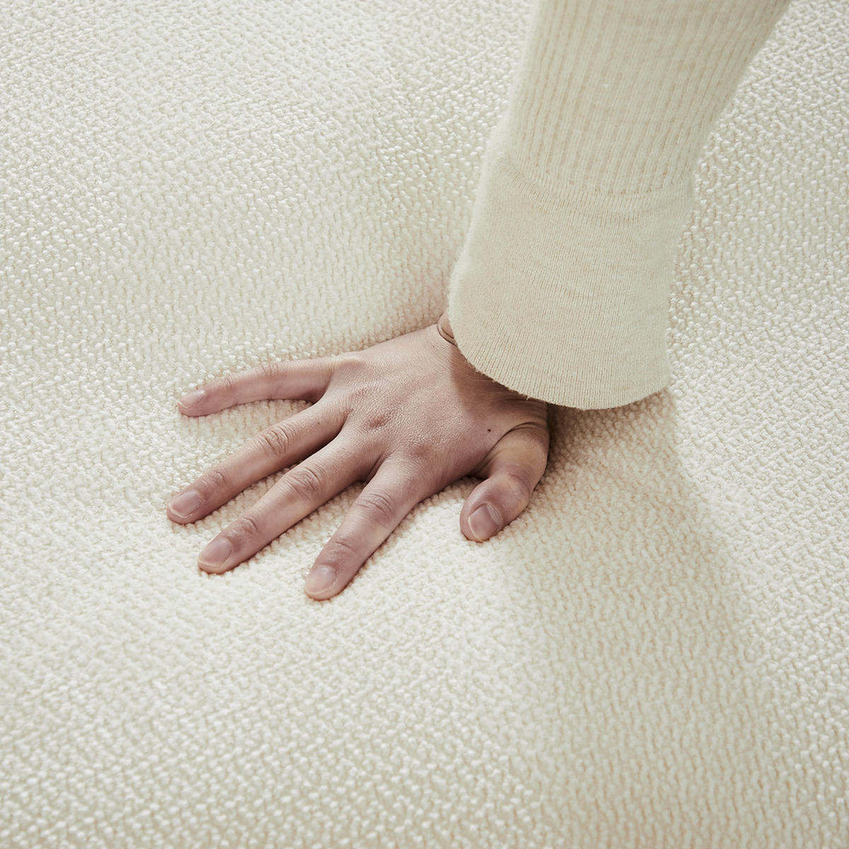 2-SITZER 224cm gebogene Form Montage erforderlich - Beige, Textil (104/66/224cm) - Raelunyi