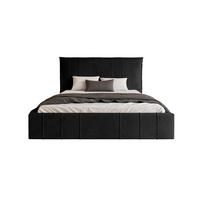 POLSTERBETT Acate 140x200 cm, Schwarz - Schwarz, Textil (140/200cm) - Fedve