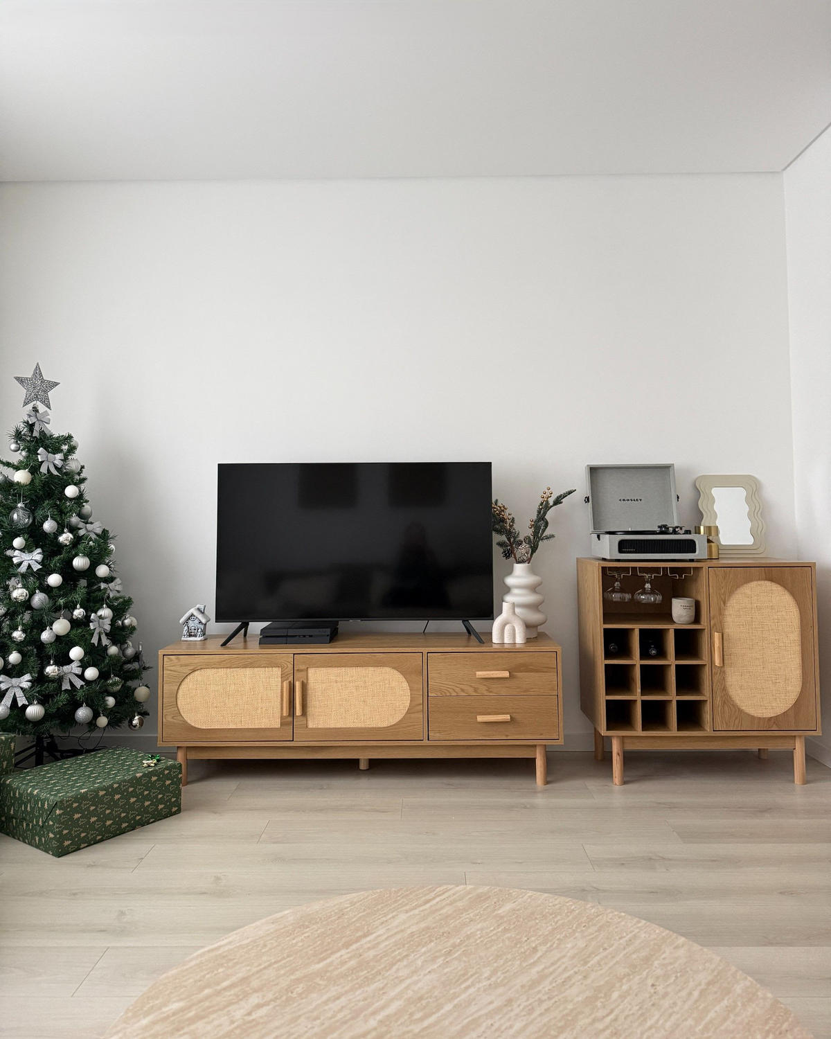 TV STOLEK Světle hnědý Costello - hnědá/světle hnědá, kompozitní dřevo (150/50/40cm) - Beliani