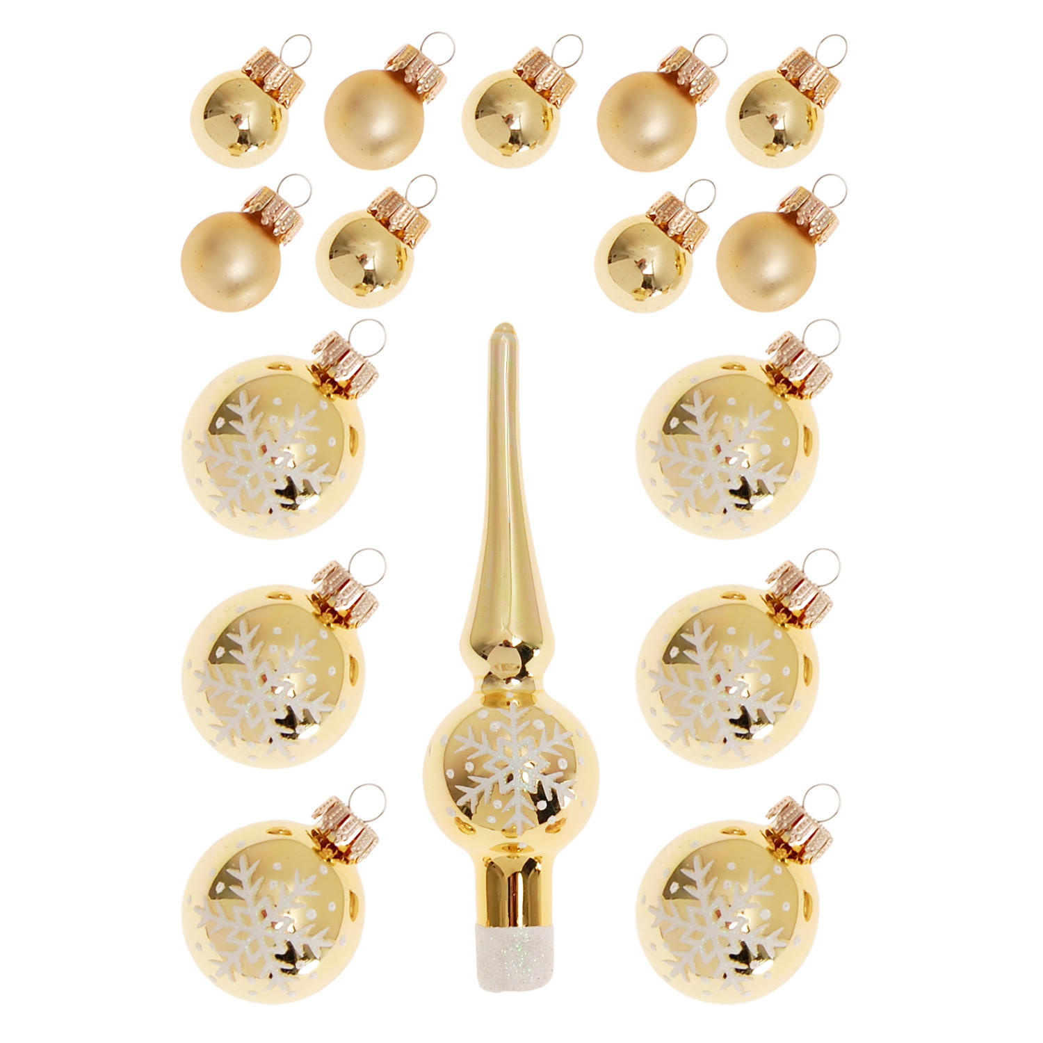 Krebs Glas Lauscha Christbaumschmuck Gold 3x3x3 cm