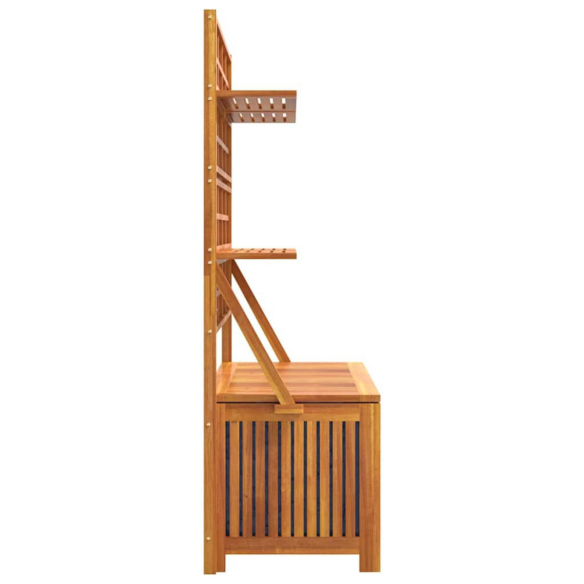 TRUHE Mit Rankgitter 99/50/160 Cm Massivholz Akazie - Braun, Holz (99/160/50cm) - vidaXL