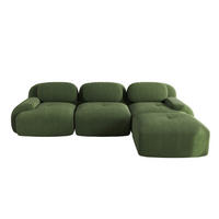 ECKSOFA 298/178/70 cm Grün Cord mit extra-breiten Armlehnen - Grün, Textil (298/178cm) - Oxeza