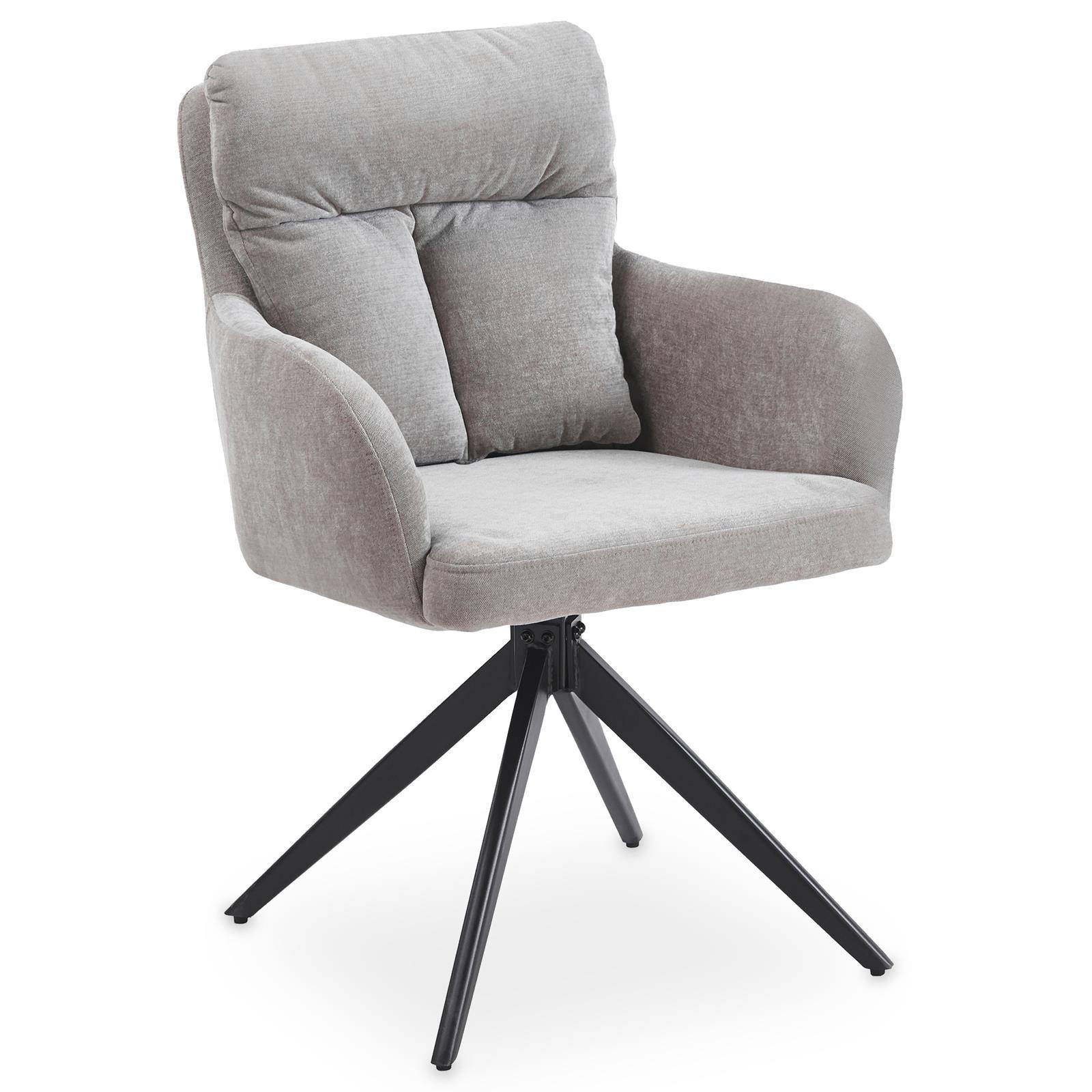ESSZIMMERSTÜHLE ELARA grau - Grau, Textil (58/87/63cm) - IDIMEX