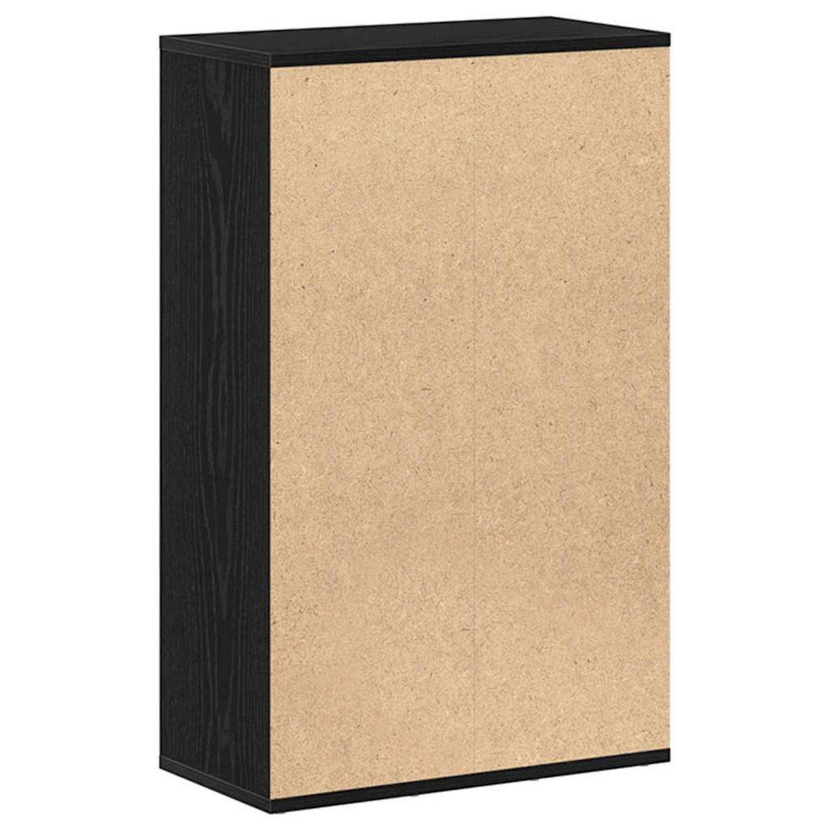 BÜCHERREGAL Schwarz Eichen-Optik 50/25/80 Cm Holzwerkstoff - Schwarz, Holzwerkstoff (25/80/50cm) - vidaXL