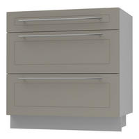 SCHUBLADENUNTERSCHRANK Kvantum D3A/80 80 / 50 / 82cm - Beige/Grau, Holz/Holzwerkstoff (80/82/50cm) - Feldmann-Wohnen