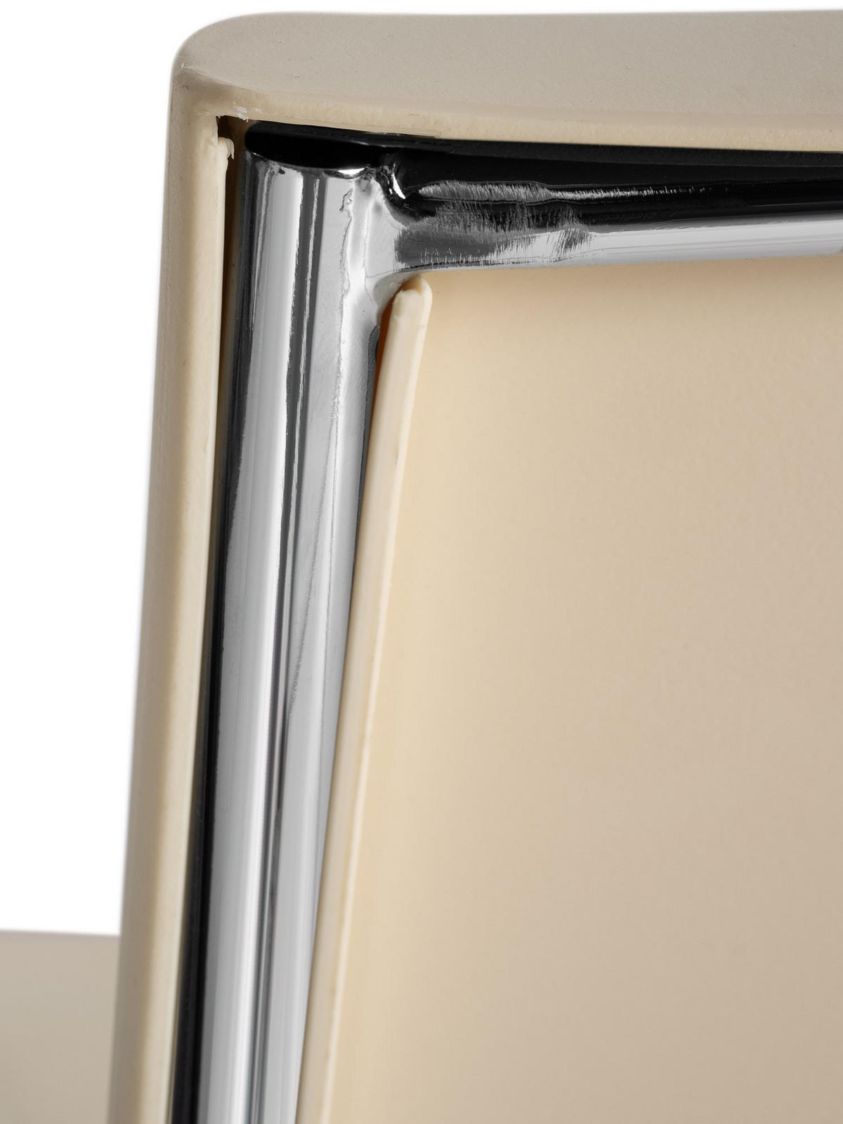 BARHOCKER Metall creme - Chromfarben/Creme, Metall (43/114/41cm) - CLP
