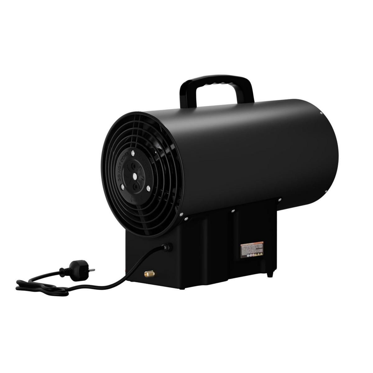 GASHEIZGEBLÄSE 10 kW schwarz - Schwarz, Metall (19/19/36cm) - Juskys