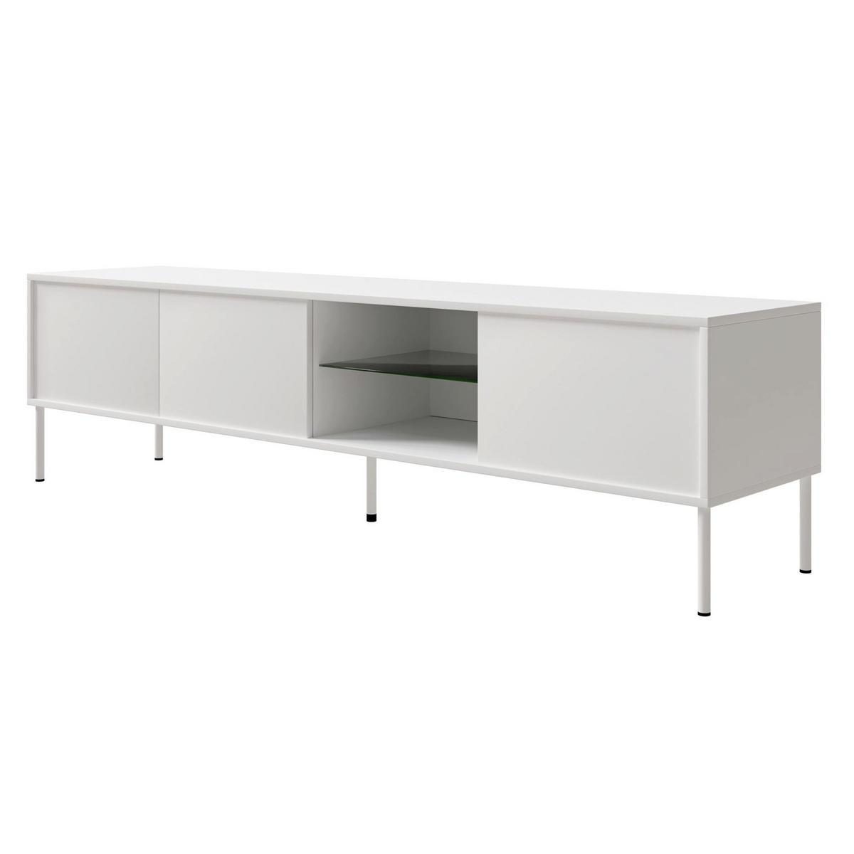 TV stolík Modity Biely 175/47/31 cm - biela, kov/kompozitné drevo (175/47.5/31.2cm) - Selsey