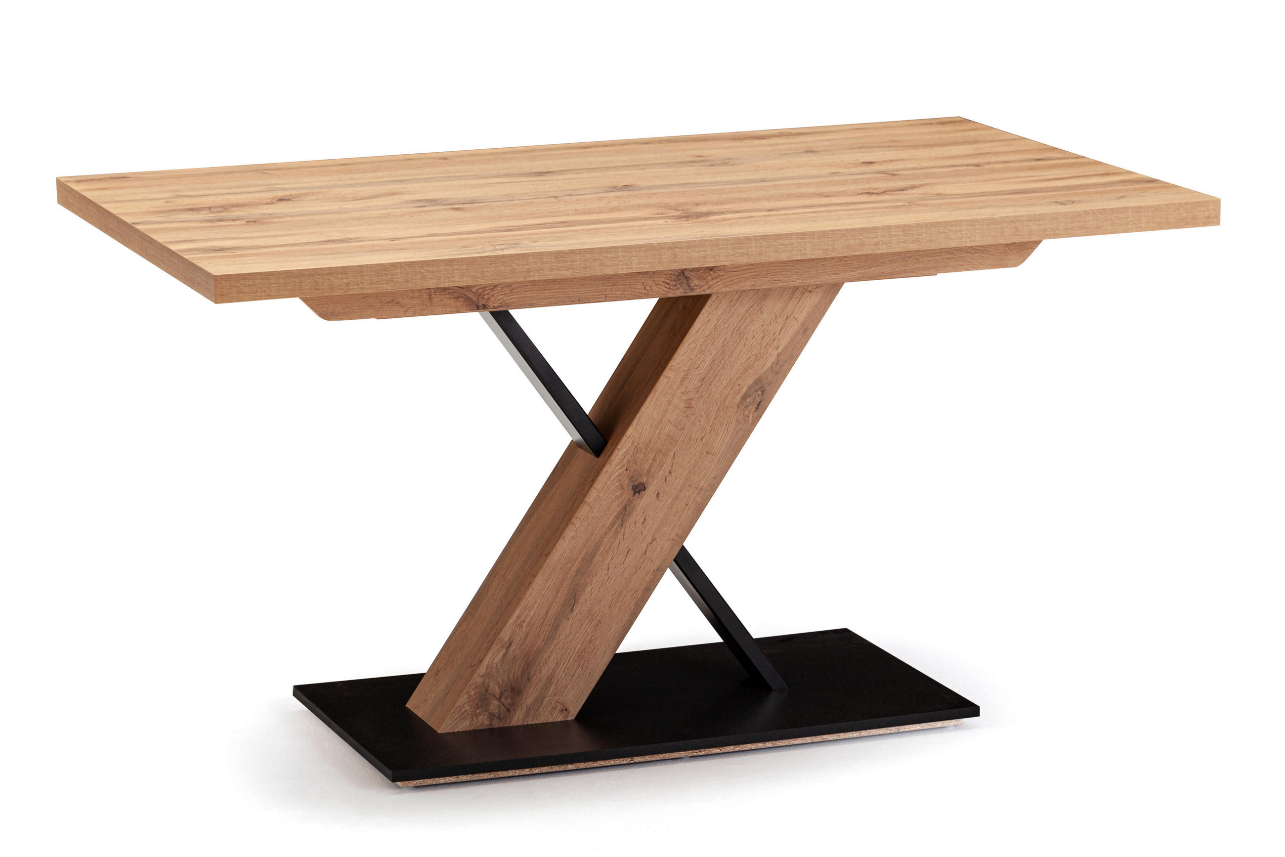 SÄULENTISCH ausziehbar Dorinda 120x75x80 Dekor Applachian Eiche - Eichefarben, Kunststoff (80/120/75cm) - 58aufmkessel
