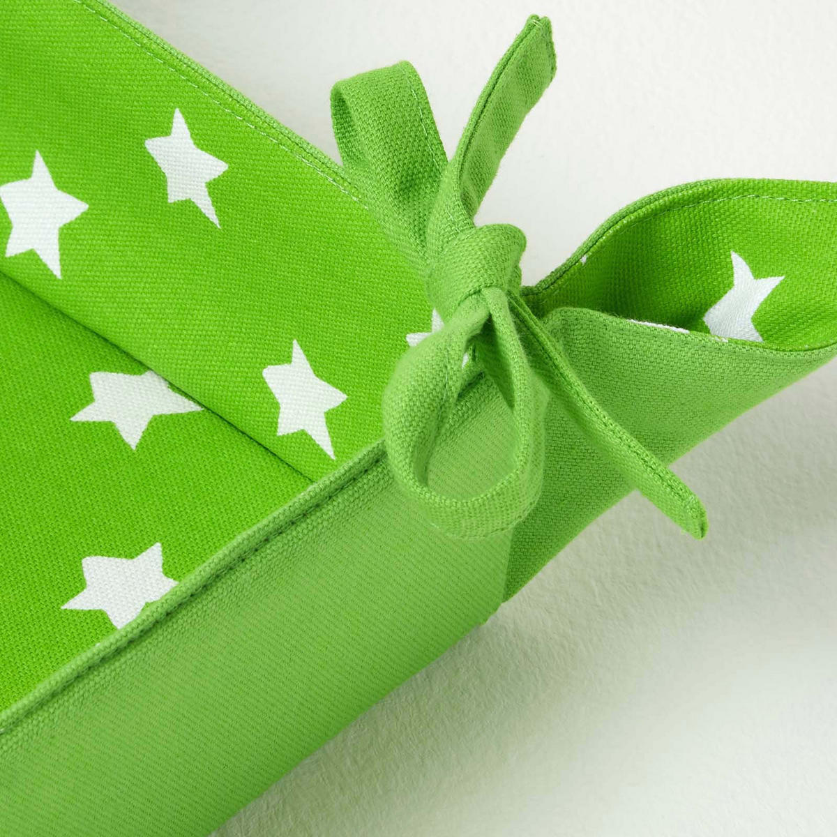 BROTKORB Sterne – faltbar mit Wende-Design - Grün, Textil (22/7/22cm) - Homescapes