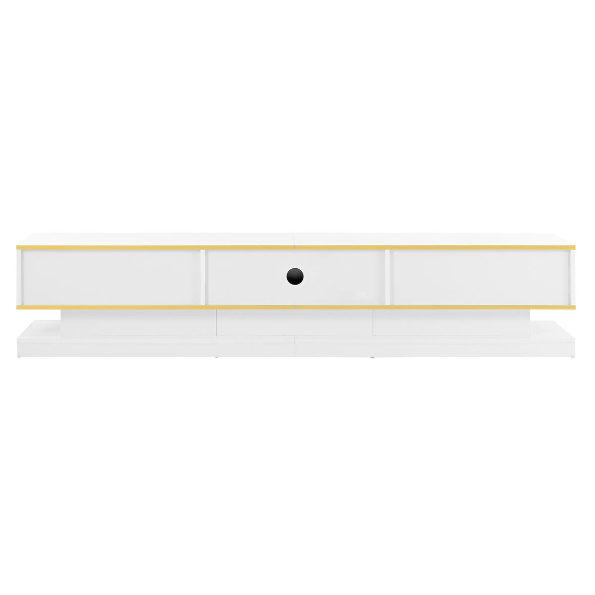 TV-LOWBOARD 200/40/40 cm warmweiß aus Spanplatte mit 3 Schubladen - Weiß, Holzwerkstoff (200/40/40cm) - OKWISH