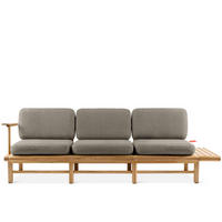 GARTENSOFA ATREDA 3-Sitzer, mit Ablage - Grau, Holz/Textil (245/74/80cm) - KONSIMO®