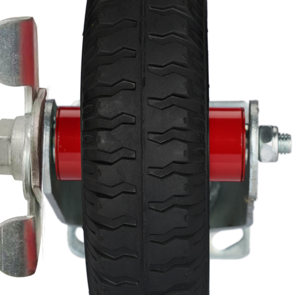 POJEZDOVÉ KOLO Černá Červená pneumatické s brzdou 120 kg - různobarevná, kov/plast (13.5/25/20cm) - Relaxdays
