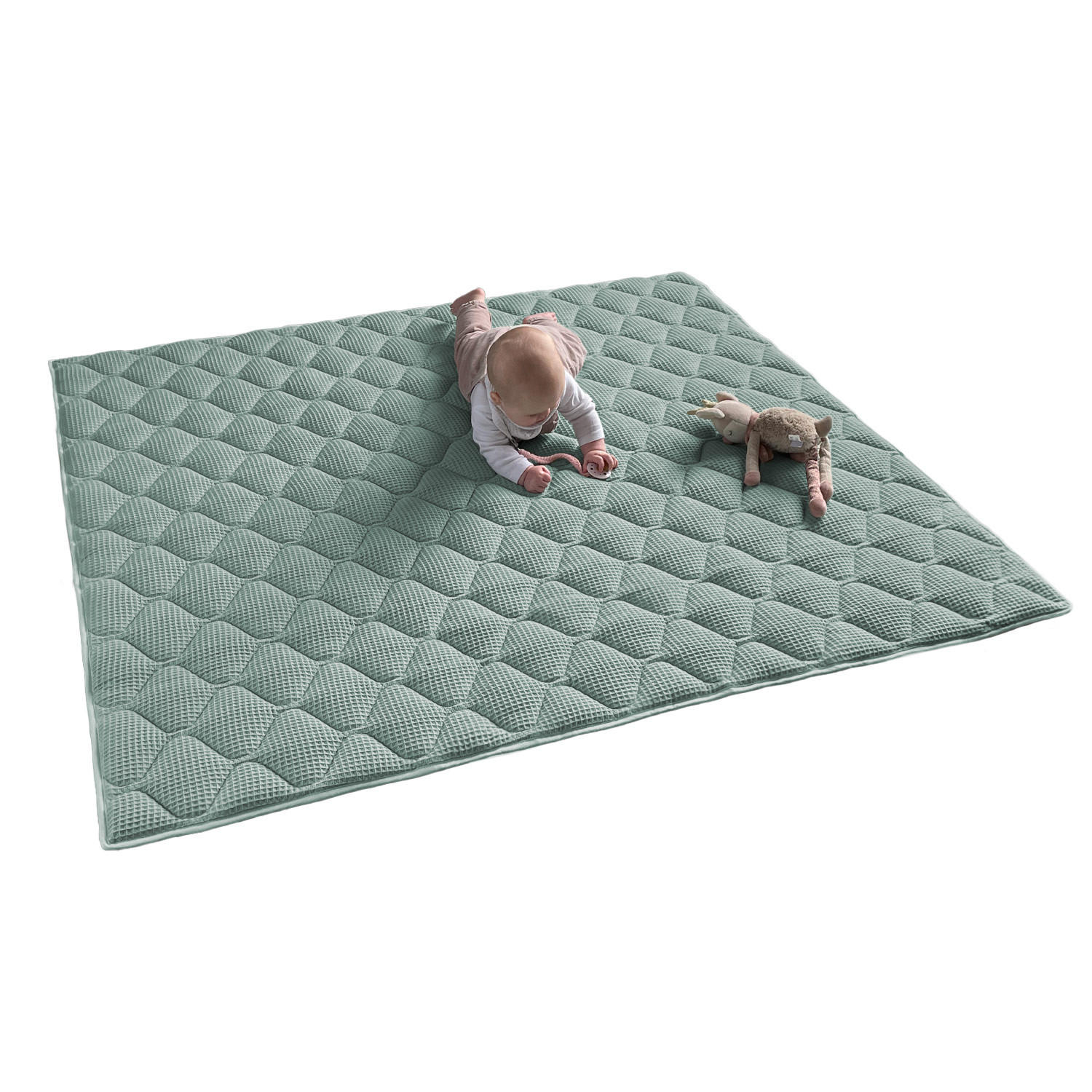 KRABBELDECKE Mint 120x120cm - Mintgrün, Textil (120/120cm) - Sanosoft