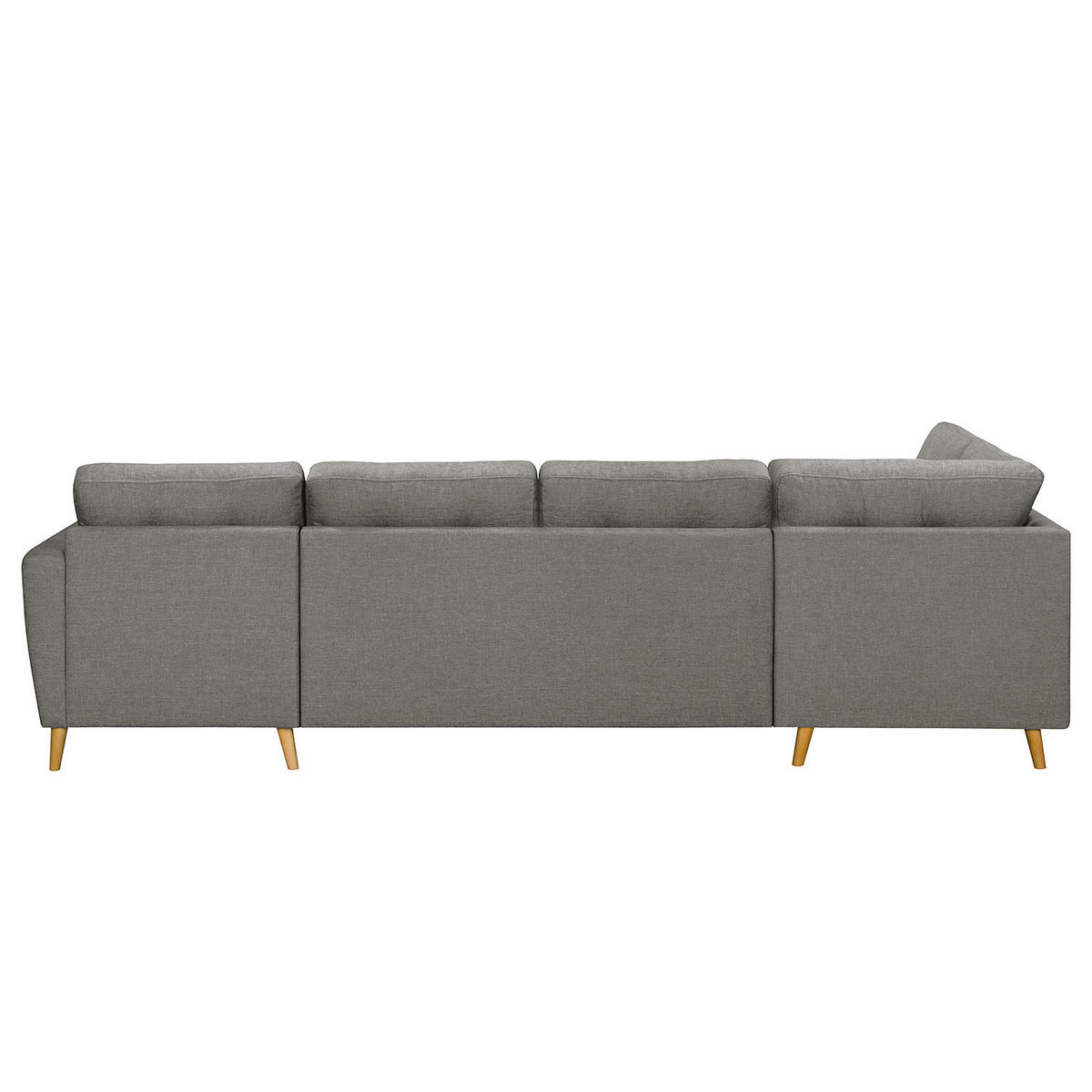 WOHNLANDSCHAFT mit Longchair - Grau, Textil (290/90/200cm) - home24