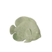 DEKOOBJEKT FISCH - Grün, Glas/Naturmaterialien (12/23/29cm) - J-Line