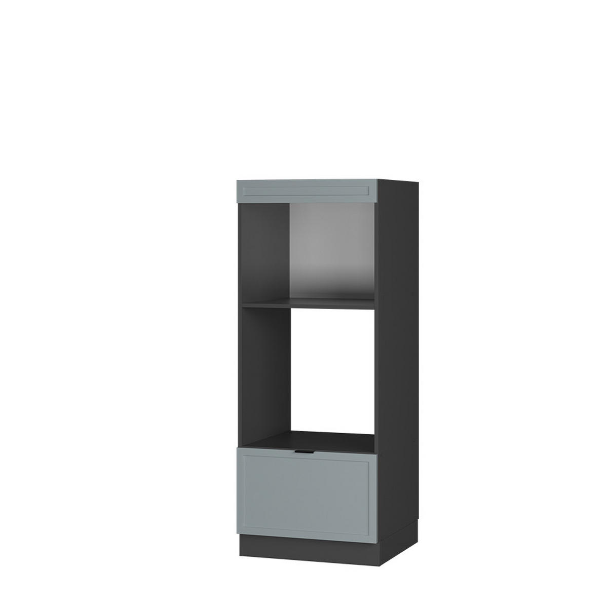 MIKROWELLENSCHRANK Fame-Line Hellblau-grau 60 cm offen - Anthrazit/Blaugrau, Holzwerkstoff (60/153.6/58.1cm) - Vicco