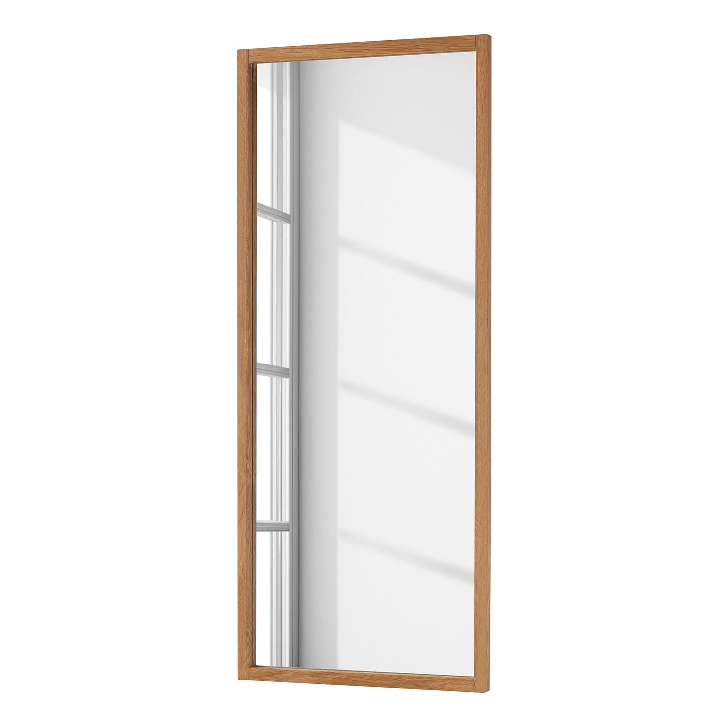 SPIEGEL - Eiche massiv - Eichefarben, Holz (50/120/2cm) - home24