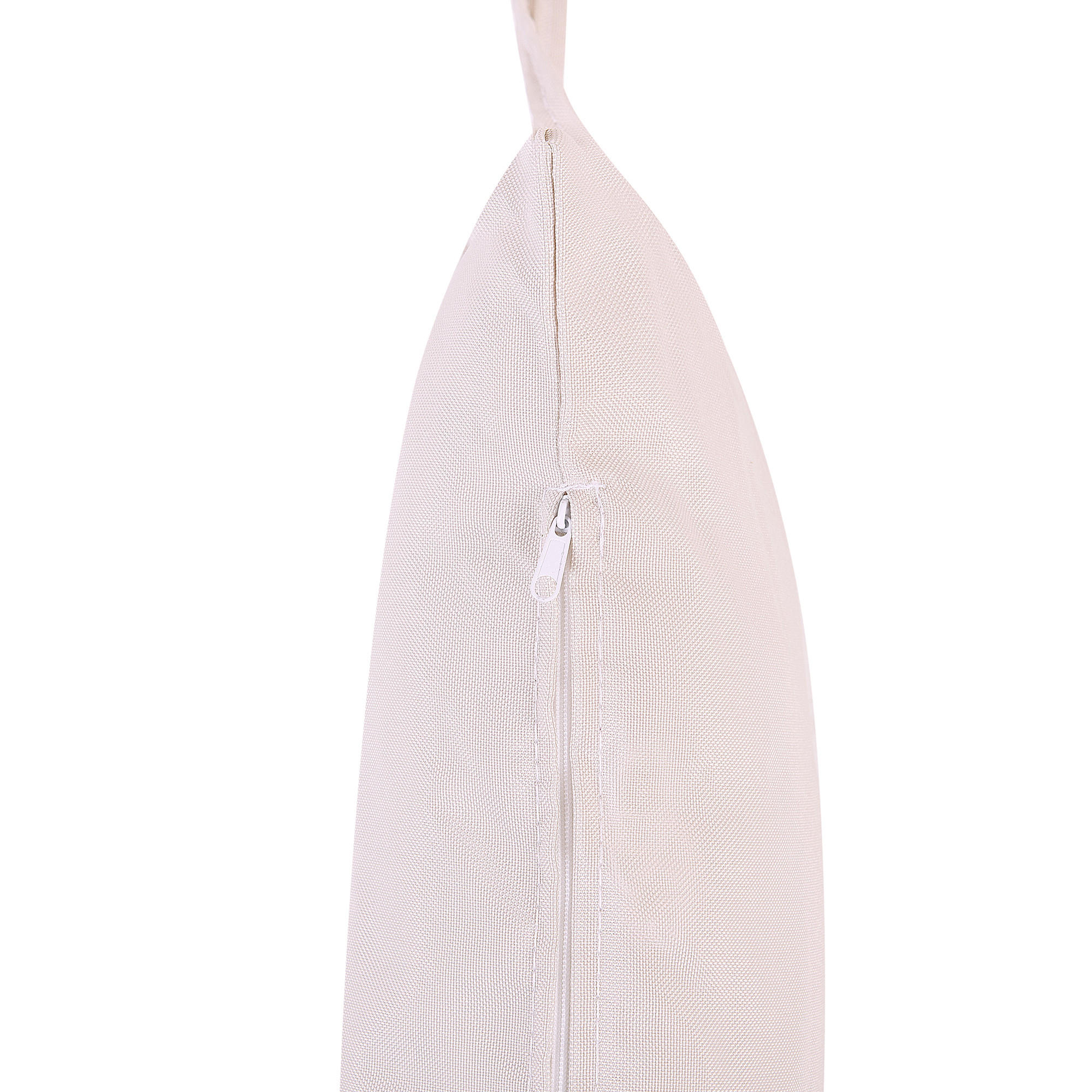 HÄNGESESSEL PE Rattan natürlich/beige mit Sitzkissen Casoli - Beige/Naturfarben, Kunststoff (84/113/70cm) - Beliani